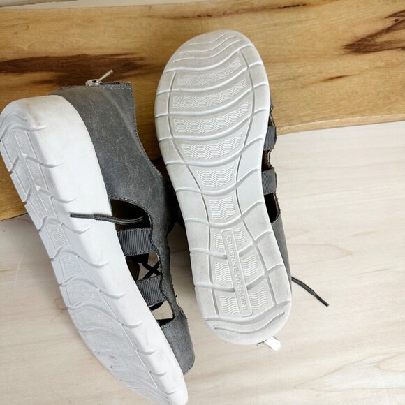Adrienne Vittadini Sport Peggie Wedge Sandals Grey 7.5 - Picture 4 of 8
